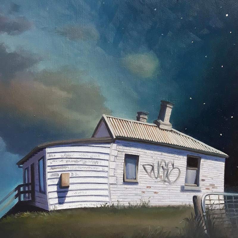 Bacchus Marsh Abandoned - oil on wood panel