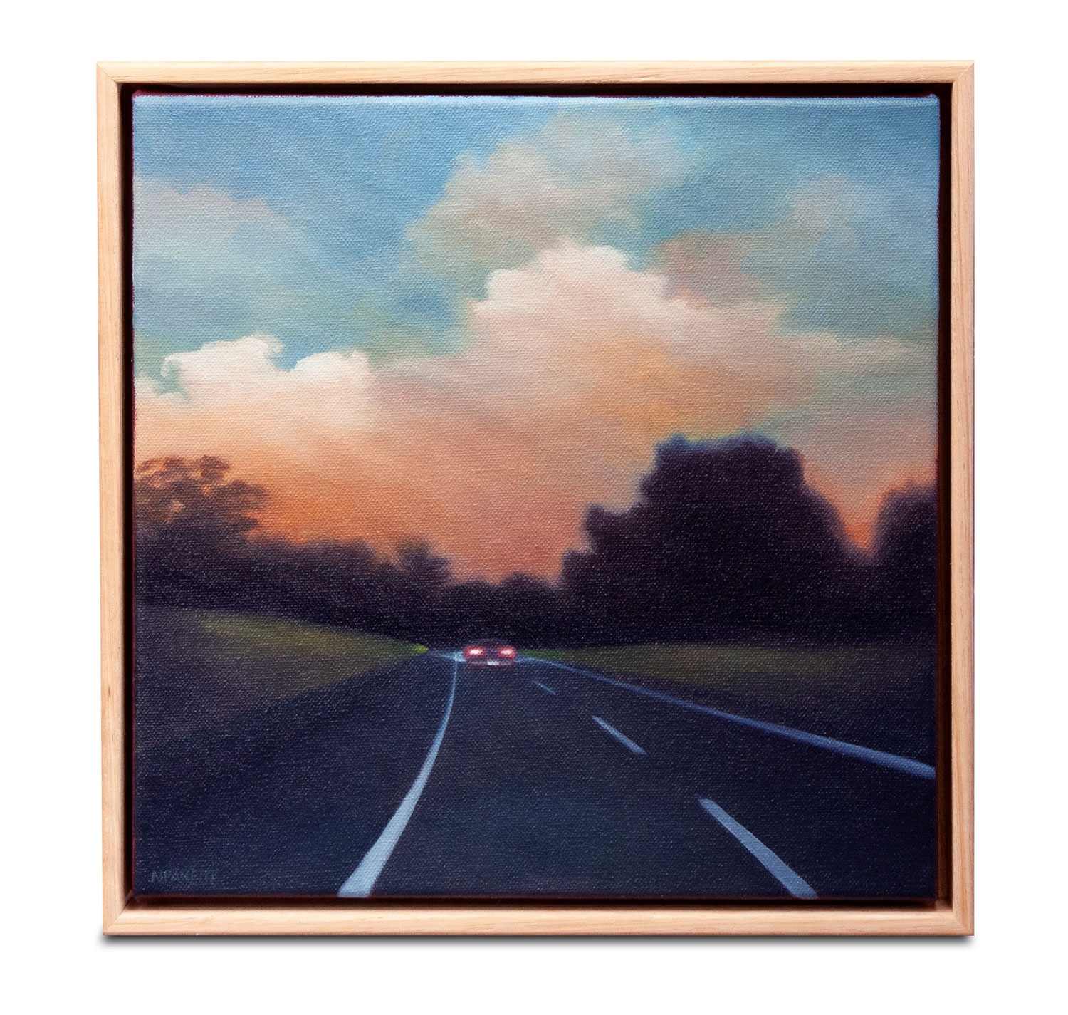 Into the sunset - oil on canvas