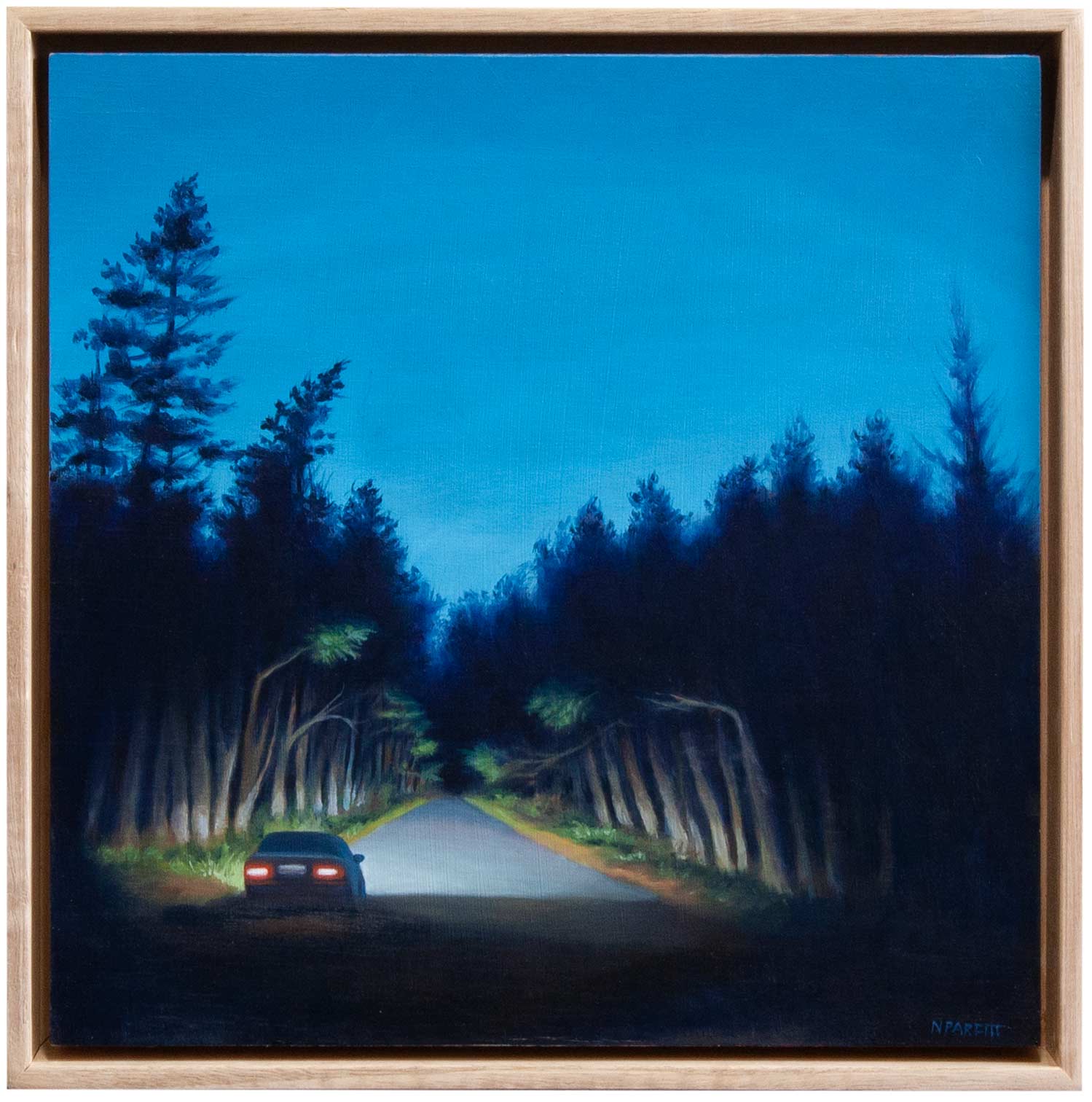 Into the woods - oil on cradled wood panel