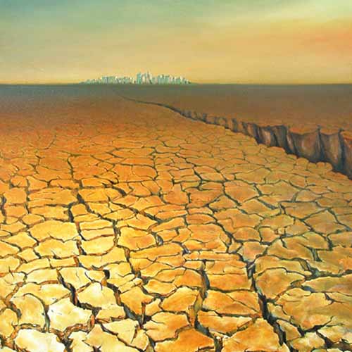 suburbia - oil on canvas