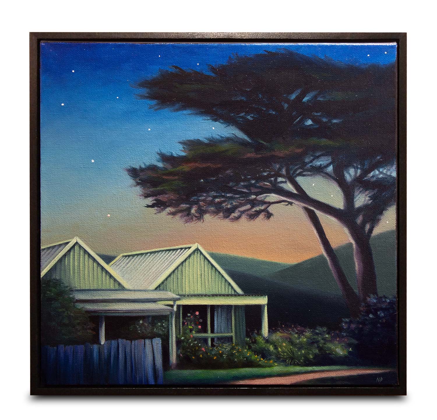 Twin Peaks - oil on cradled wood panel