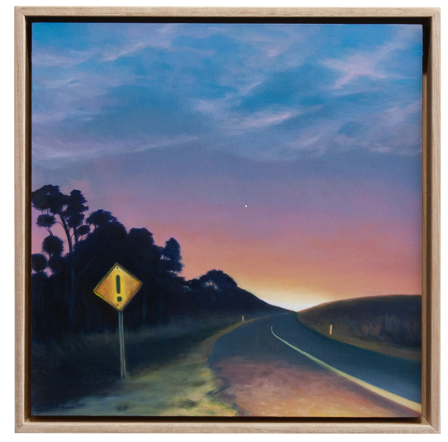 Warning - oil on cradled wood panel