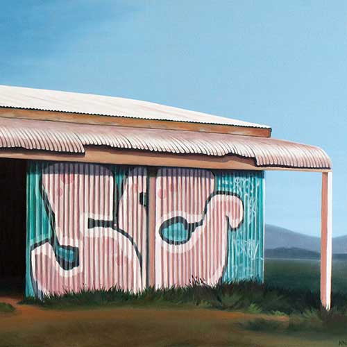 Abandoned - corrugated - oil on canvas