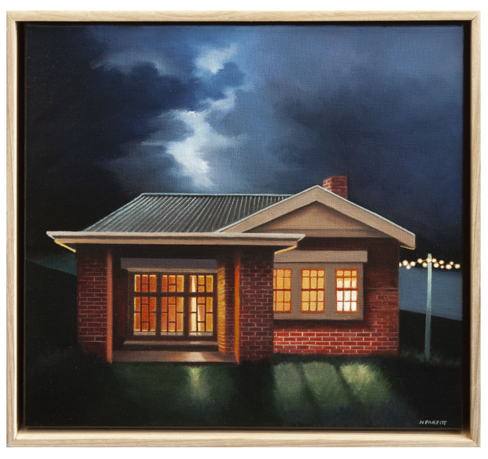 Afterglow: nocturne IV - oil on canvas (framed)