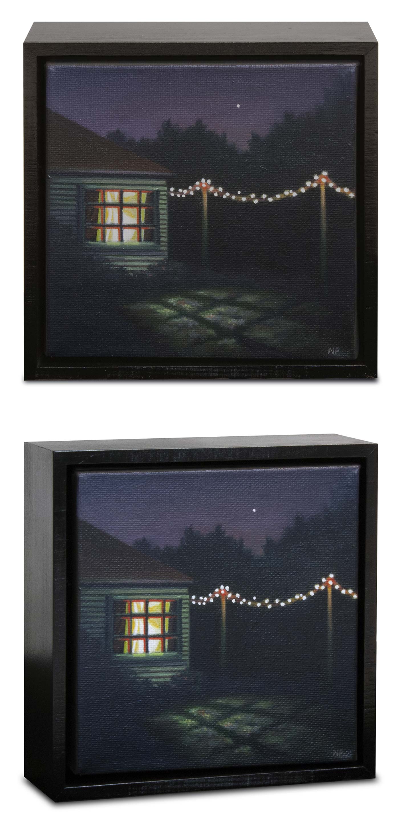 Afterglow: nocturne - oil on canvas (framed)