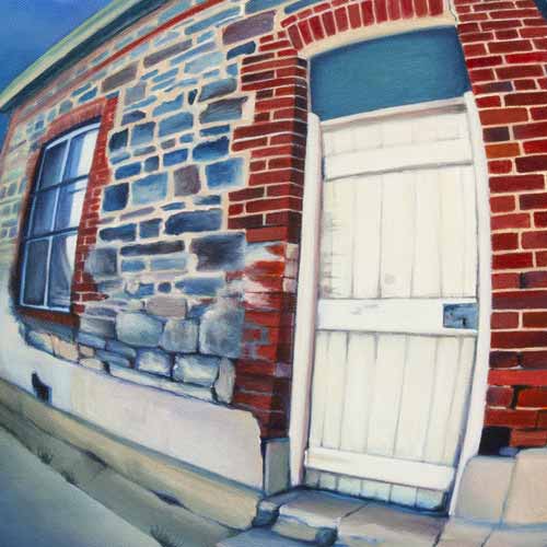Broken Hill doorway - oil on canvas