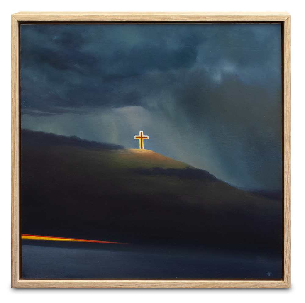Tail Lights Fade VI  - oil on wood panel