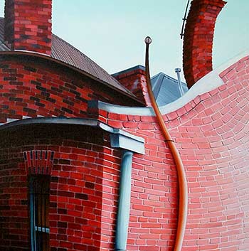 House red - oil on canvas