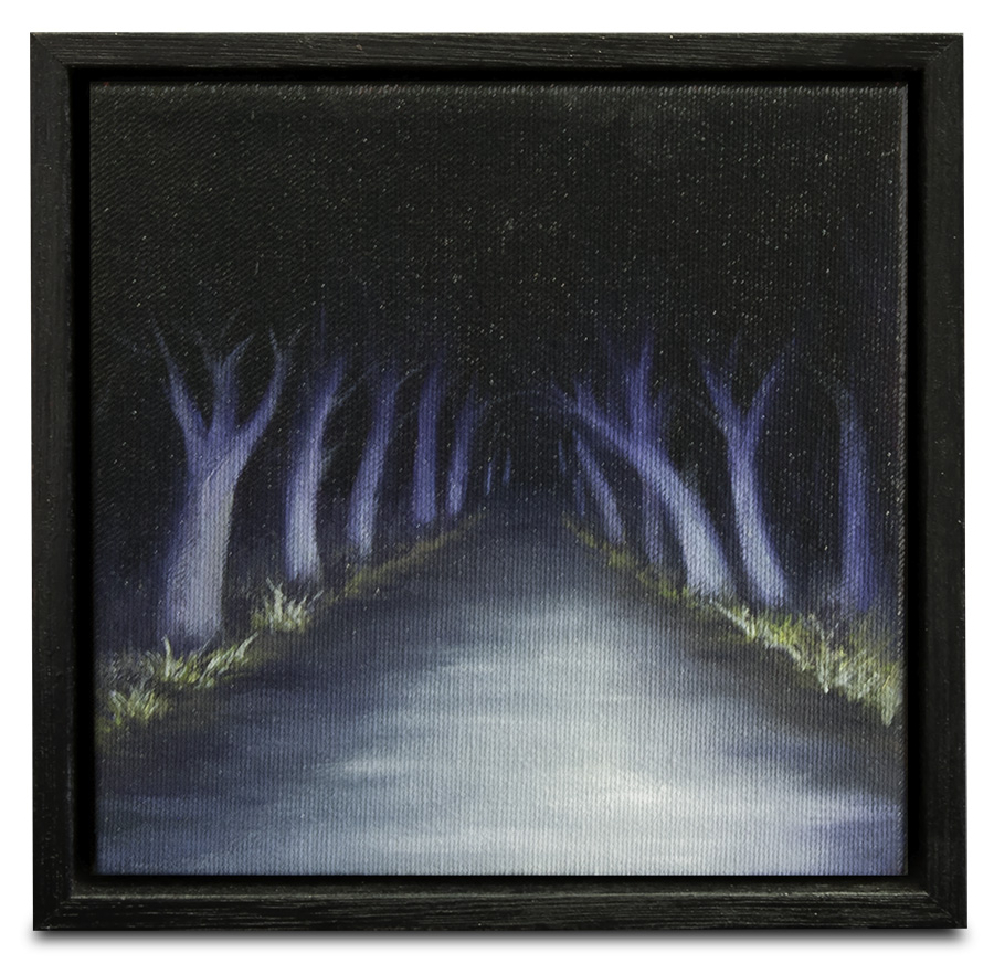 Midnight track - oil on canvas (framed)