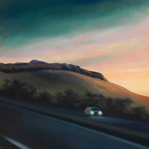 Night Drive - Bacchus Marsh - oil on canvas