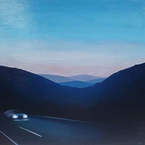 Night Drive - caeruleum - oil on canvas