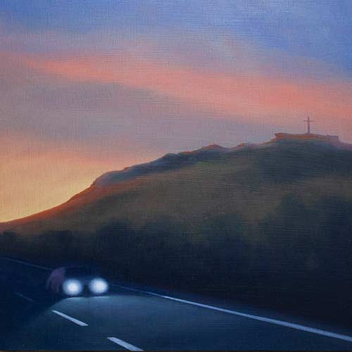 On the road - oil on canvas