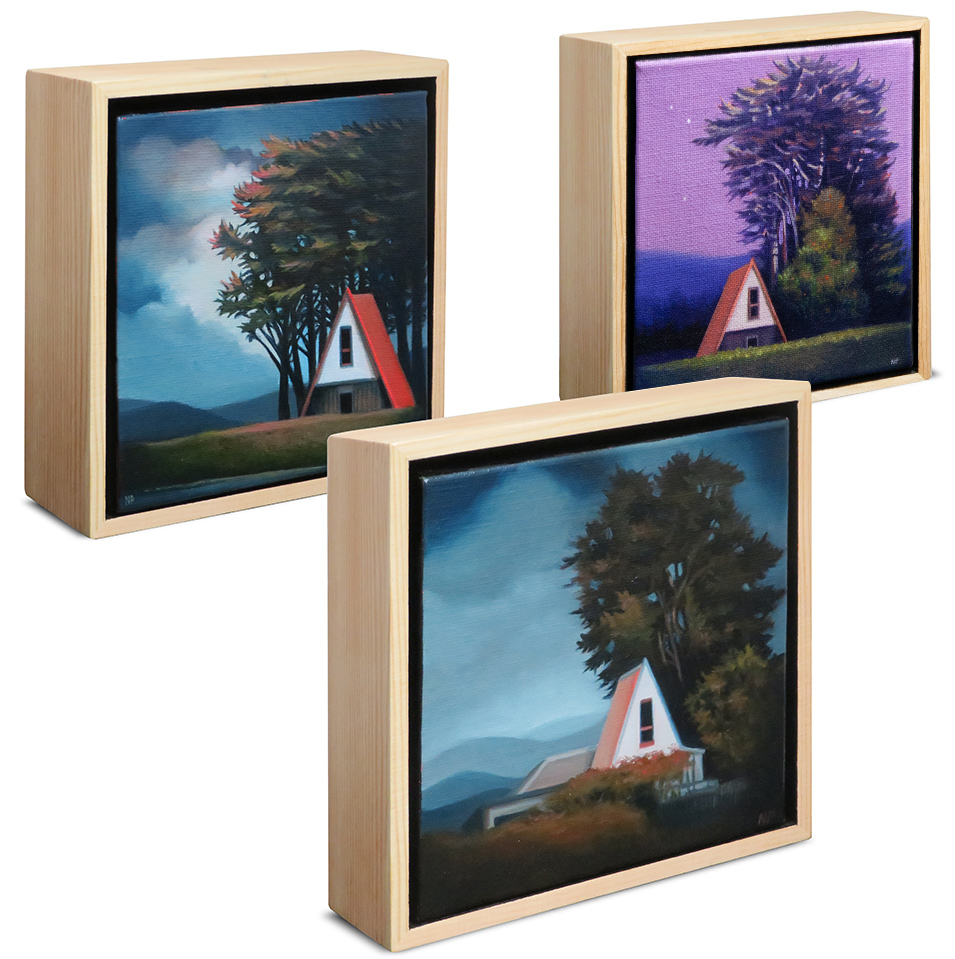 Shady Acres (mini-series) - oil on cradled wood panel