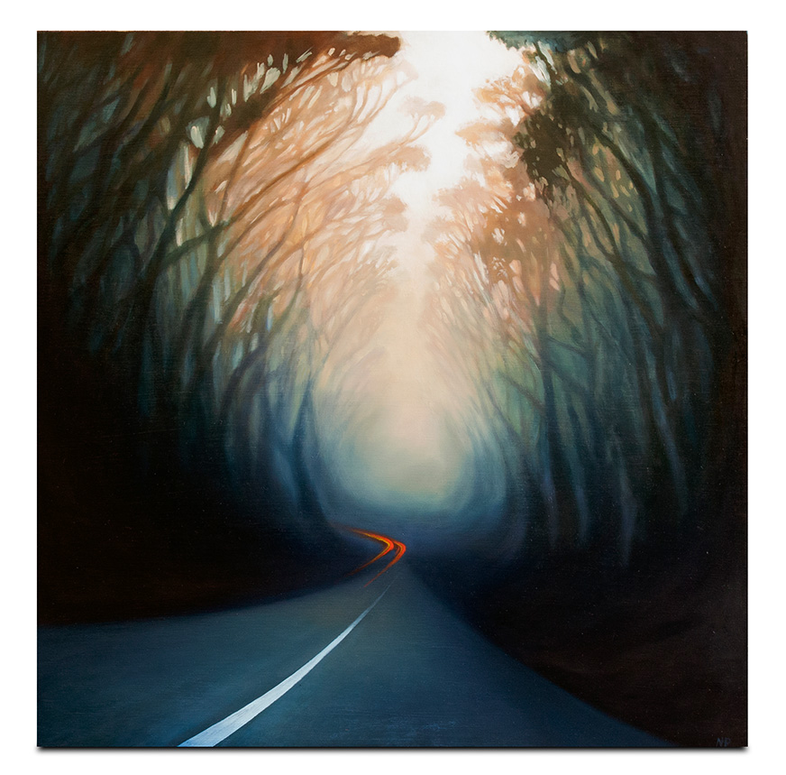 Tail Lights Fade IV - oil on stretched canvas