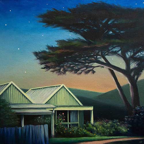 Twin Peaks - oil on canvas